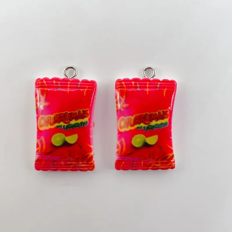 10pcs/pack Mini Snack Resin Charms Earring Keychain Necklace Pendant Jewlery Findings