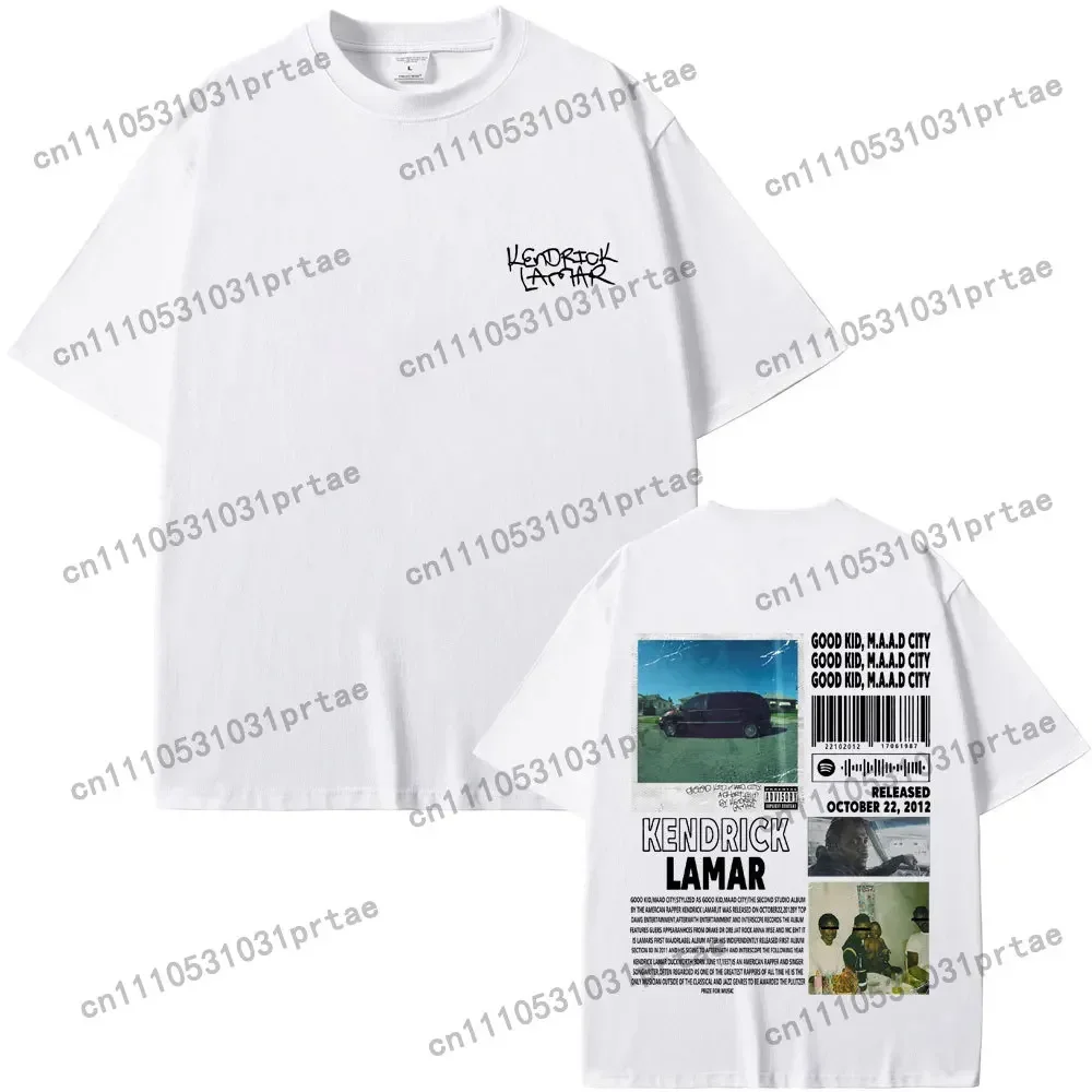 Rapper Kendrick Lamar Good Kid Money Trees T-shirt Men Hip Hop Vintage Oversized Short Sleeve T Shirt Men's Fashion Trend Tshirt