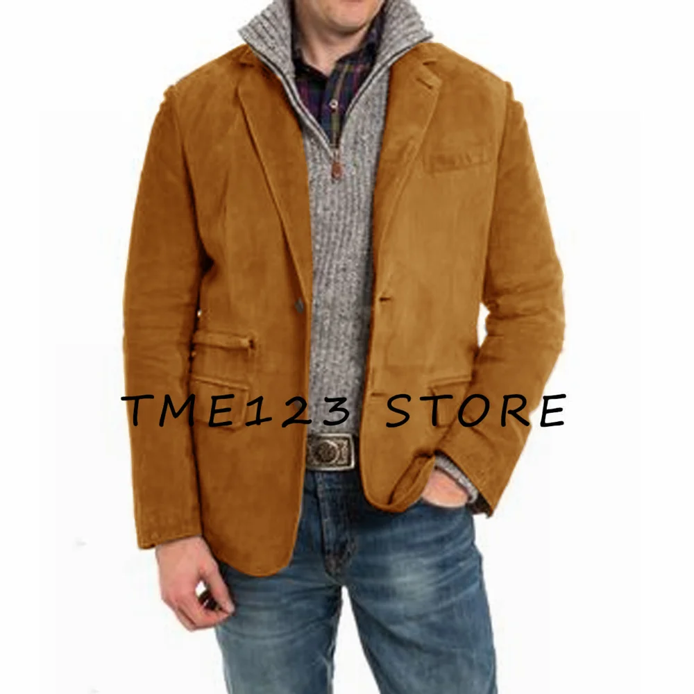 Chaqueta de ante de primavera y verano para hombre, chaleco informal de negocios, de una sola botonadura, de calidad, novedad en trajes y Blazers,