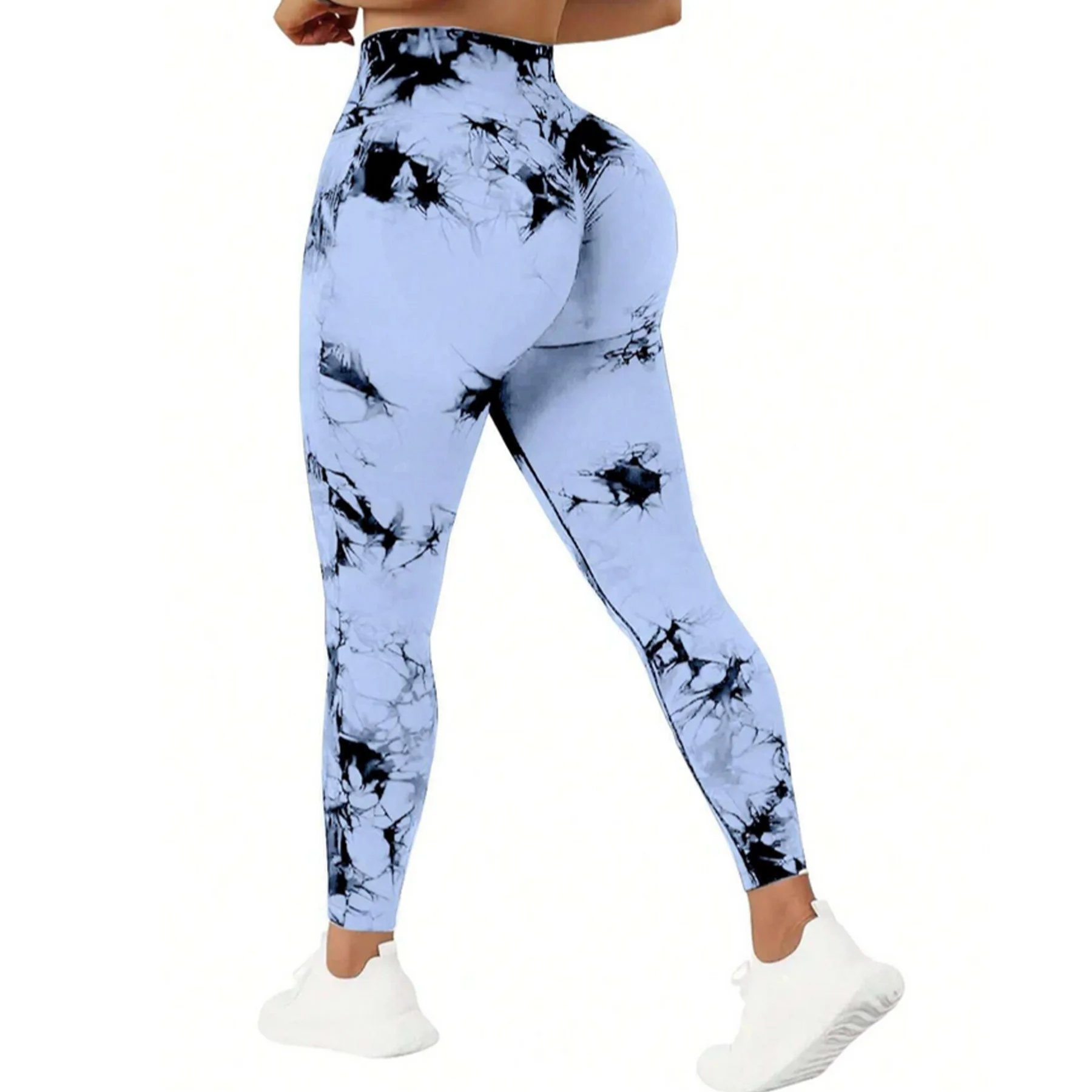 

Sexy Women Gym Yoga Leggings High Waist Push Up Leggins Tie-dye Seamless Fitness Workout Leggins Sports Tights Running Pants
