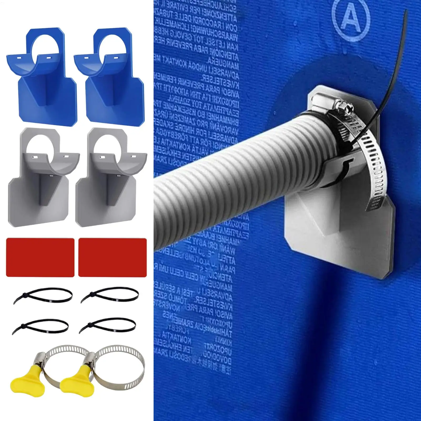Soporte de fijación de tuberías de piscina de 30-38mm, soportes para salida de manguera de tierra Intex Bestway con brida para cables, accesorios para piscina