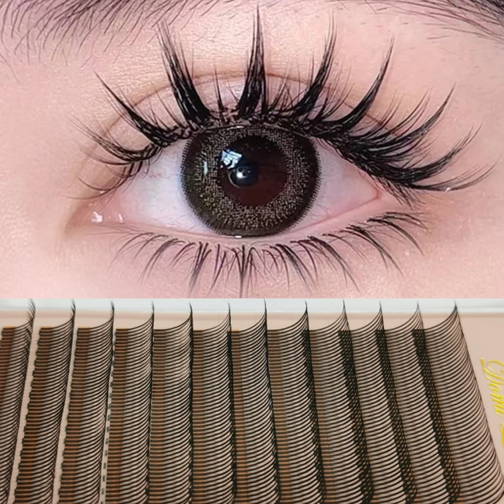 Estensione ciglia 5D Premade Ventilatori facili e grappoli per ciglia individuali con punte Strumento per il trucco delle ciglia classiche morbide e sottili opache