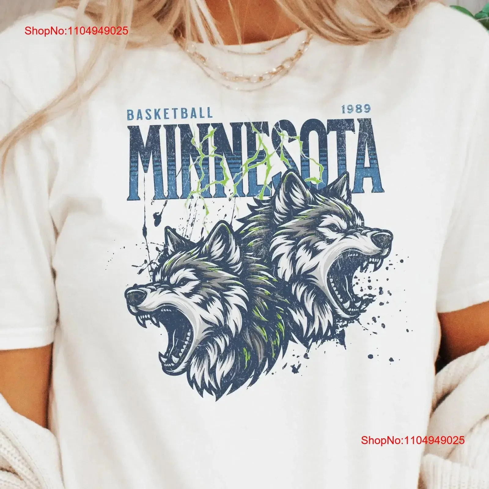 Minnesota Timberwolve T Shirt Basketball Wolve Game Day vintage Washed Versatile Comfortable streetwear Unisex Soft