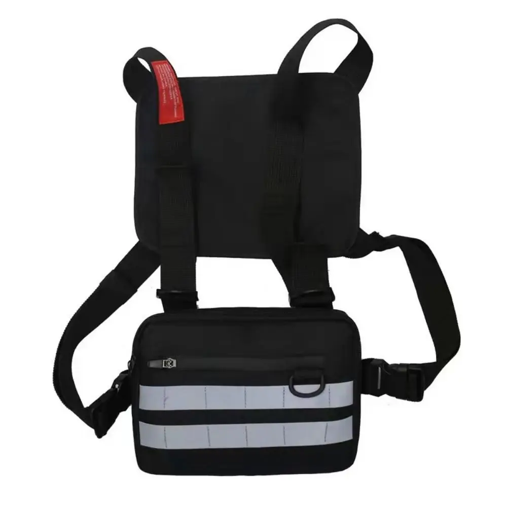 

Chest Pocket Chest Front Pack Streetwear Multi-functional Sports Vest Bag Reflective Lightweight Running Vest Bag Running