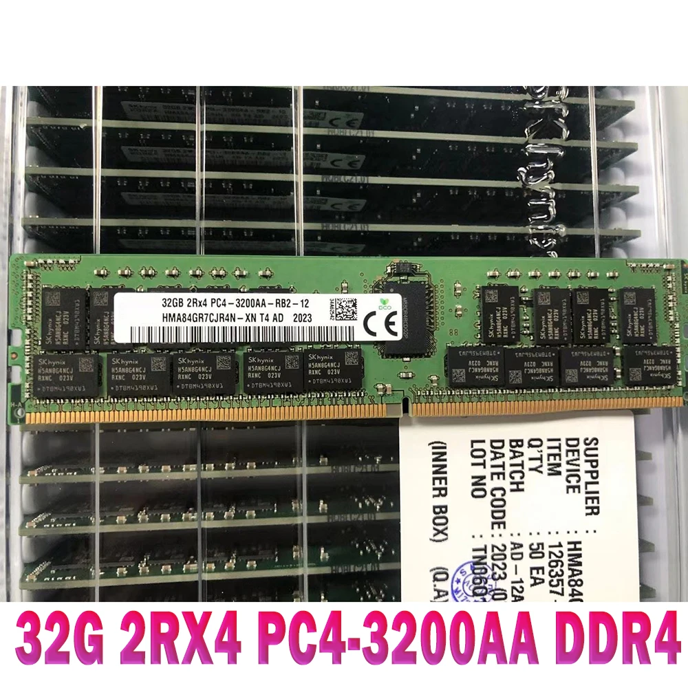 1PCS RAM 32GB REG ECC For SK Hynix Memory HMA84GR7CJR4N-XN 32G 2RX4 3200 PC4-3200AA DDR4