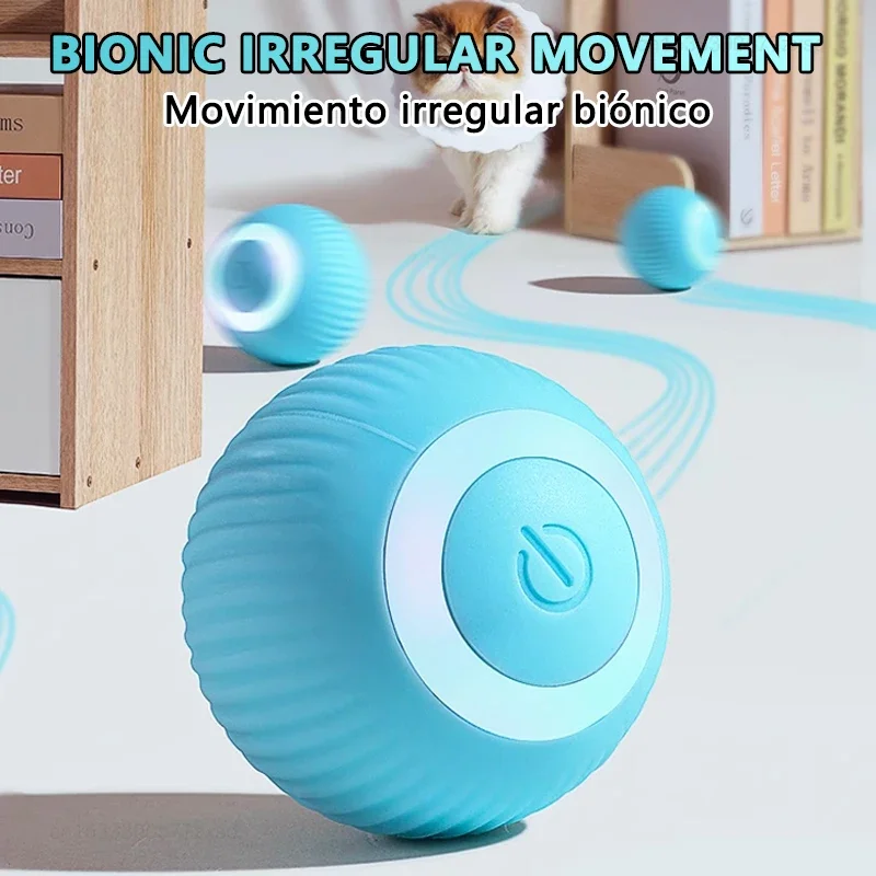 Cat Interactive Ball Smart Cat Toys Electronic Interactive Cat Toy Indoor Automatic Rolling Magic Ball Pet Accessories Gift