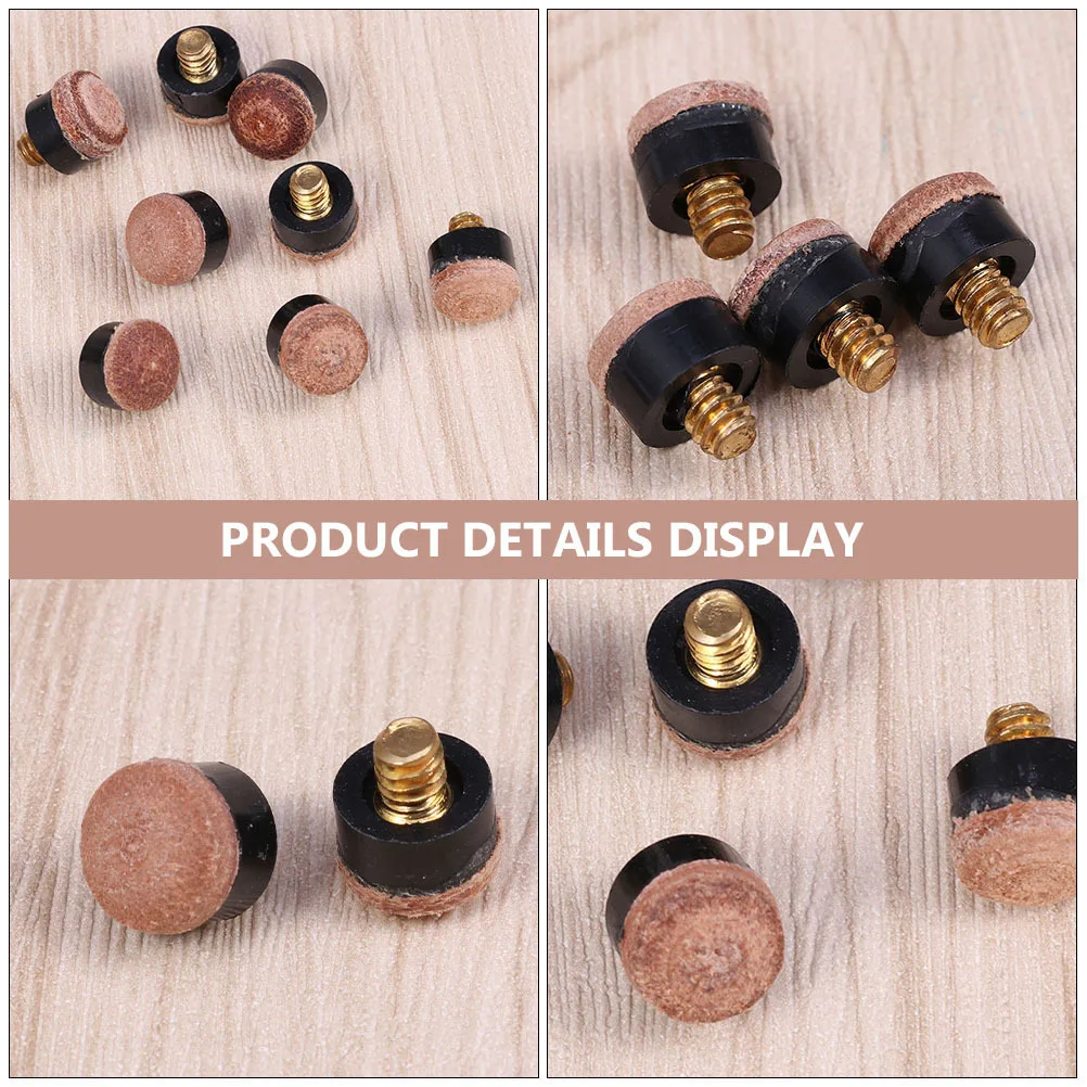 

30Pcs Screw-on Tips 10Mm Billiard Cue Replacement Hard Tips for Pool Cue Stick Maintenance Kit Billiard Supplies