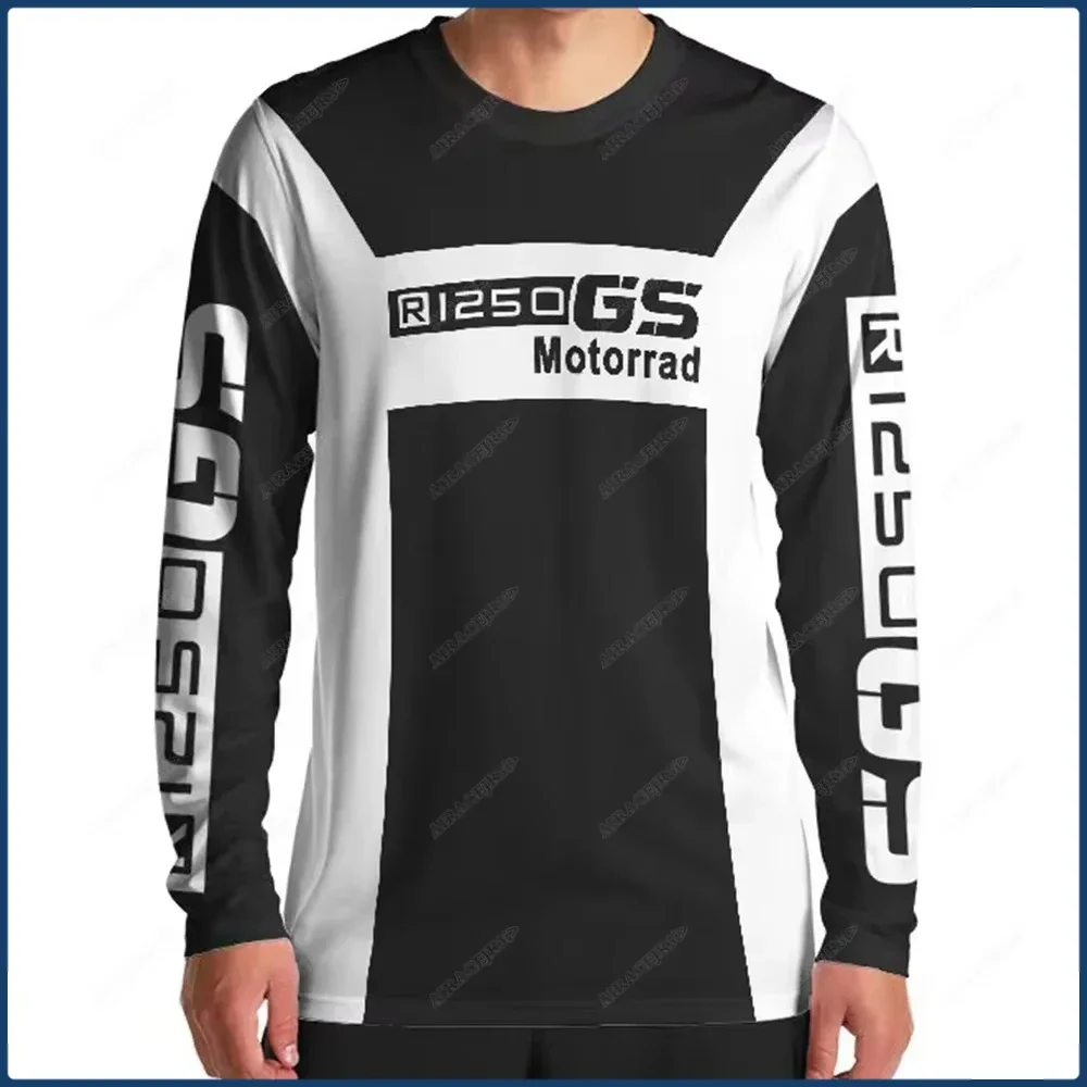 Motorrad Motorcycle For BMW R1250 GS T-shirt Motos Riding Quick Dry Summer Men's Long Sleeves Breathable Anti-UV Cold Feeling