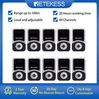 Retekess T131S 10 Tour Guide Receivers Wireless Tour Guide System Set For Excursion Church Meeting Training Museum Factory Hajj