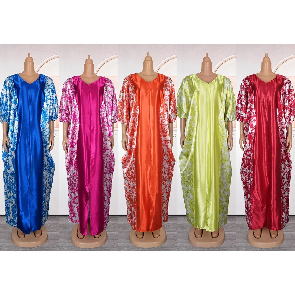 

African Dress Women Fashion Elegant Clothing Plus Size Bright Color For Summer Wedding Party Dressing 2025 New Muslim Robe