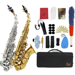 SLADE Soprano Saxophone Bb Tone Brass Sax Engraved Floral Saxofon With Reeds Case Mouthpiece Wind Instrument Parts & Accessories