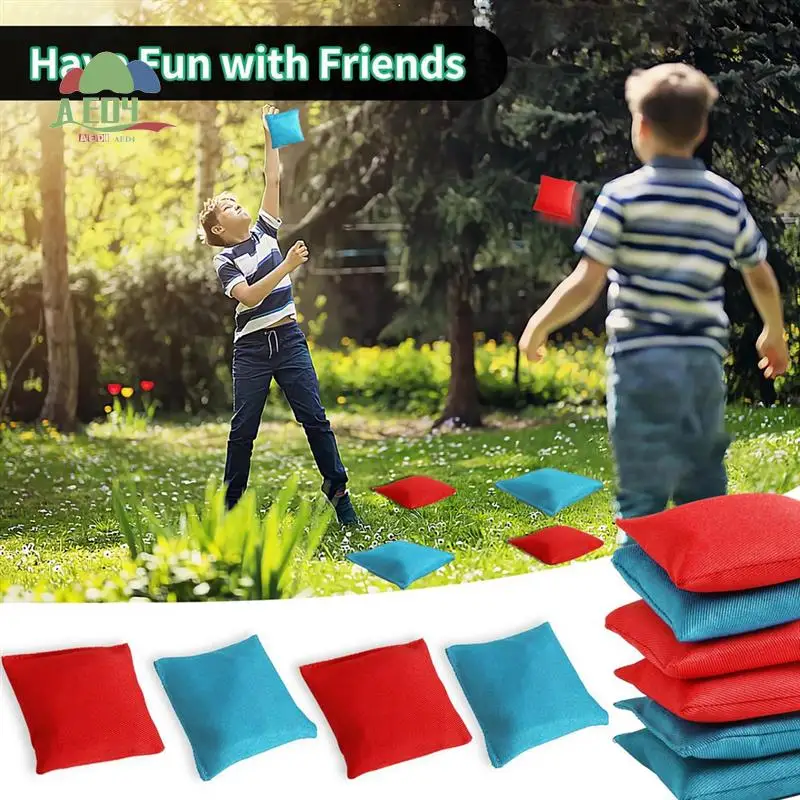 

AED4-8 шт. мини-погремушки, набор мешков Cornhole Bean Bags, игровые сумки для развлечений, спорта на открытом воздухе, семейная игра