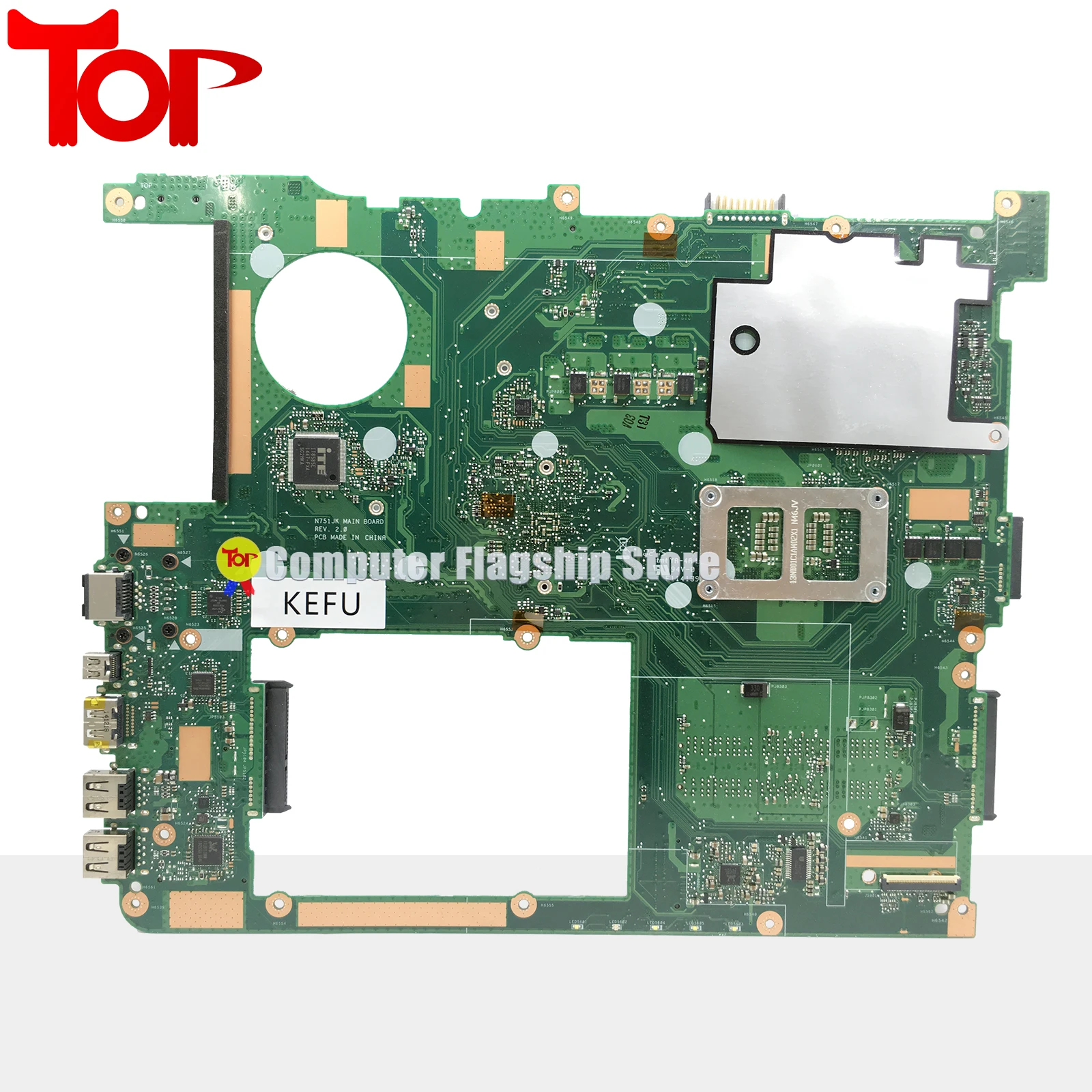 KEFU N751JK Laptop Motherboard For ASUS N751JX N751J N751 I7-4710HQ I7-4720HQ GTX850M GTX960M Mainboard 100% Working