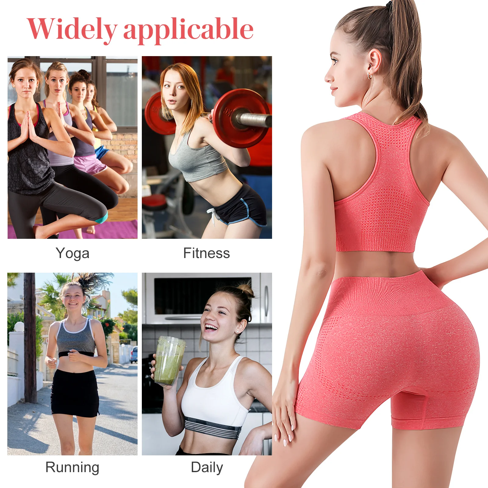 

1 Set Women's Yoga Fitness Outfit Breathable Elasticity Yoga Workout Clothing for Gym Running Fitness Tracksuit