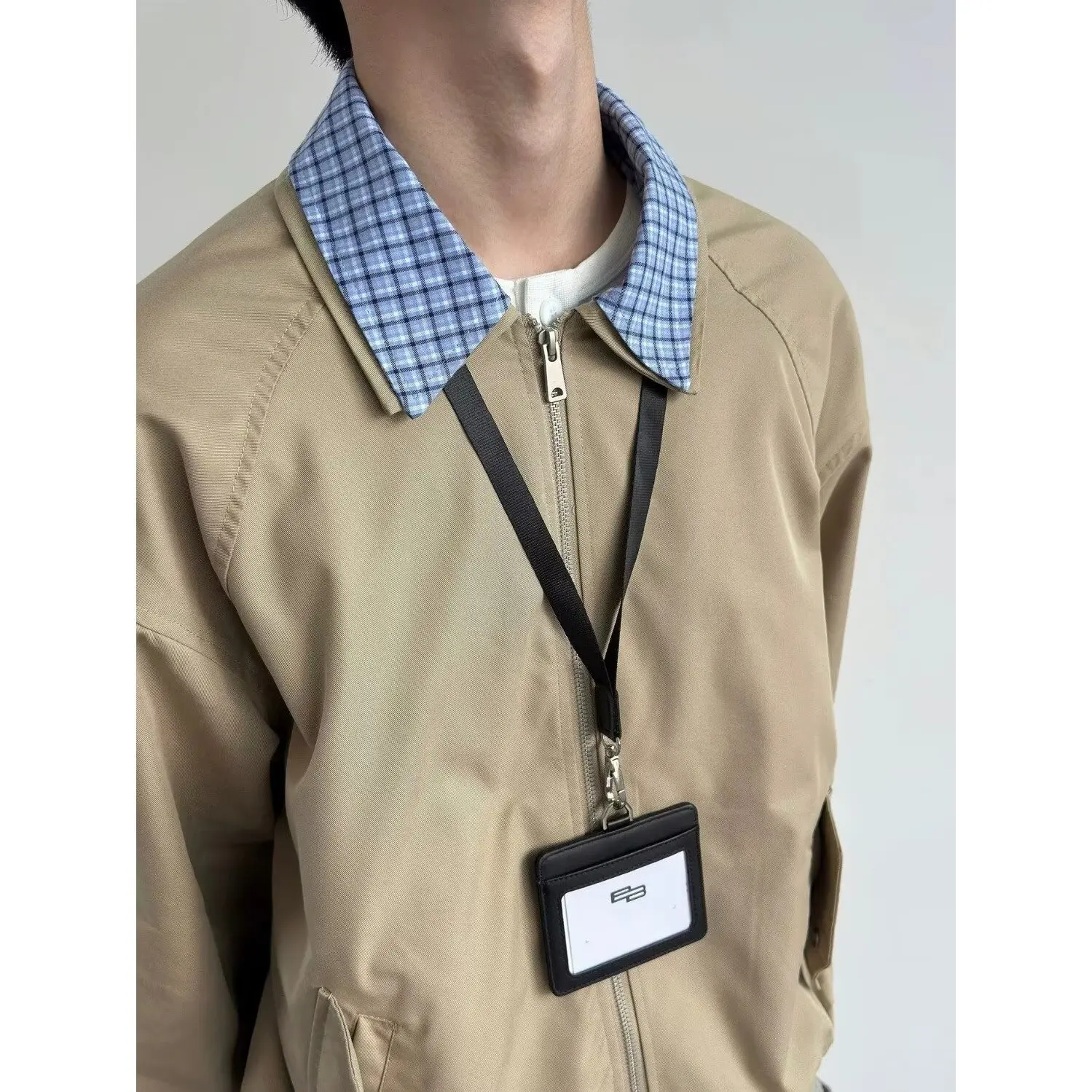 

Осенне-зимний кардиган большого размера 250 Pou, тонкий повседневный жакет для мужчин, молодежный рабочий стиль, дизайн в американском авиационном стиле