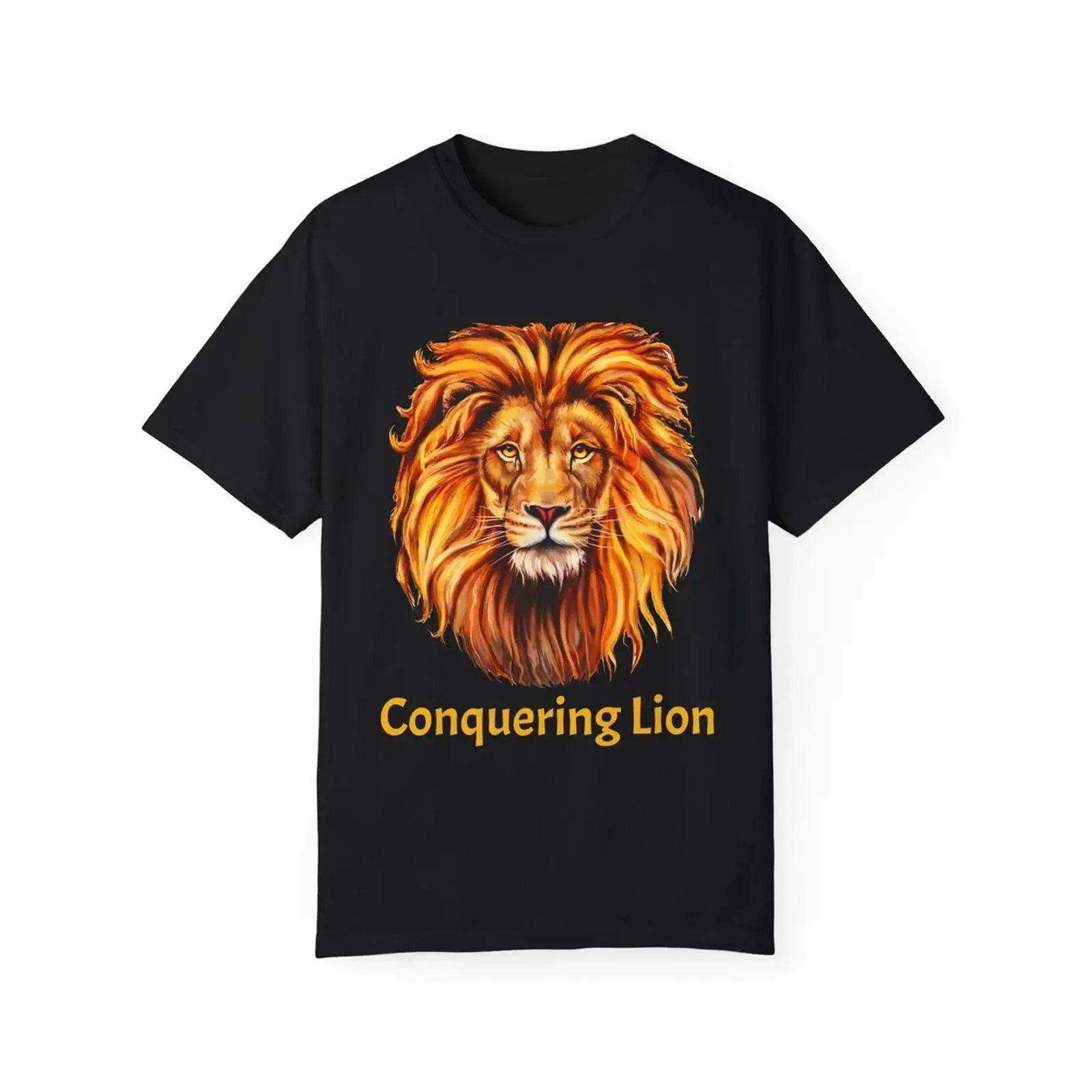 T-shirt The Conqueror Lion eBay vintage délavé unisexe, vêtements de créateur respirants et extensibles pour le quotidien