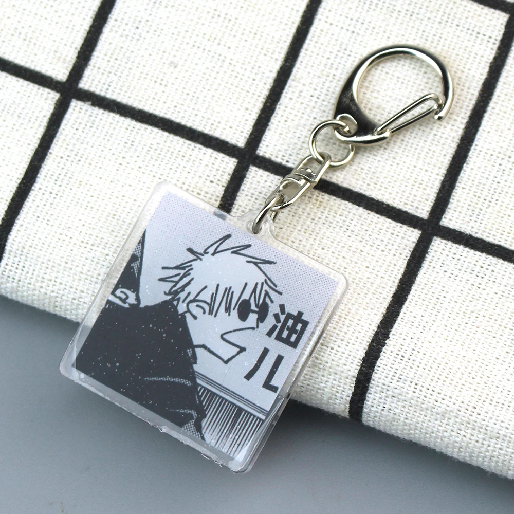 Anime Jujutsu Kaisen Gojo Satoru Getou Suguru Acrylic Model Cartoon Pendan Toy Car Key Chain Accessories Gift