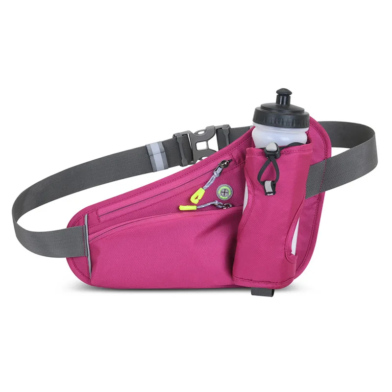 Riñonera deportiva para hombre y mujer, bolsa de cintura para correr, soporte para botella de agua, acampar al aire libre, senderismo, Fitness, cinturón de ciclismo