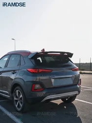 Spoiler for Hyundai Kona 2017-2020 Car Rear Trunk Wing Type TE Carbon Surface ABS Material Refit Accessories