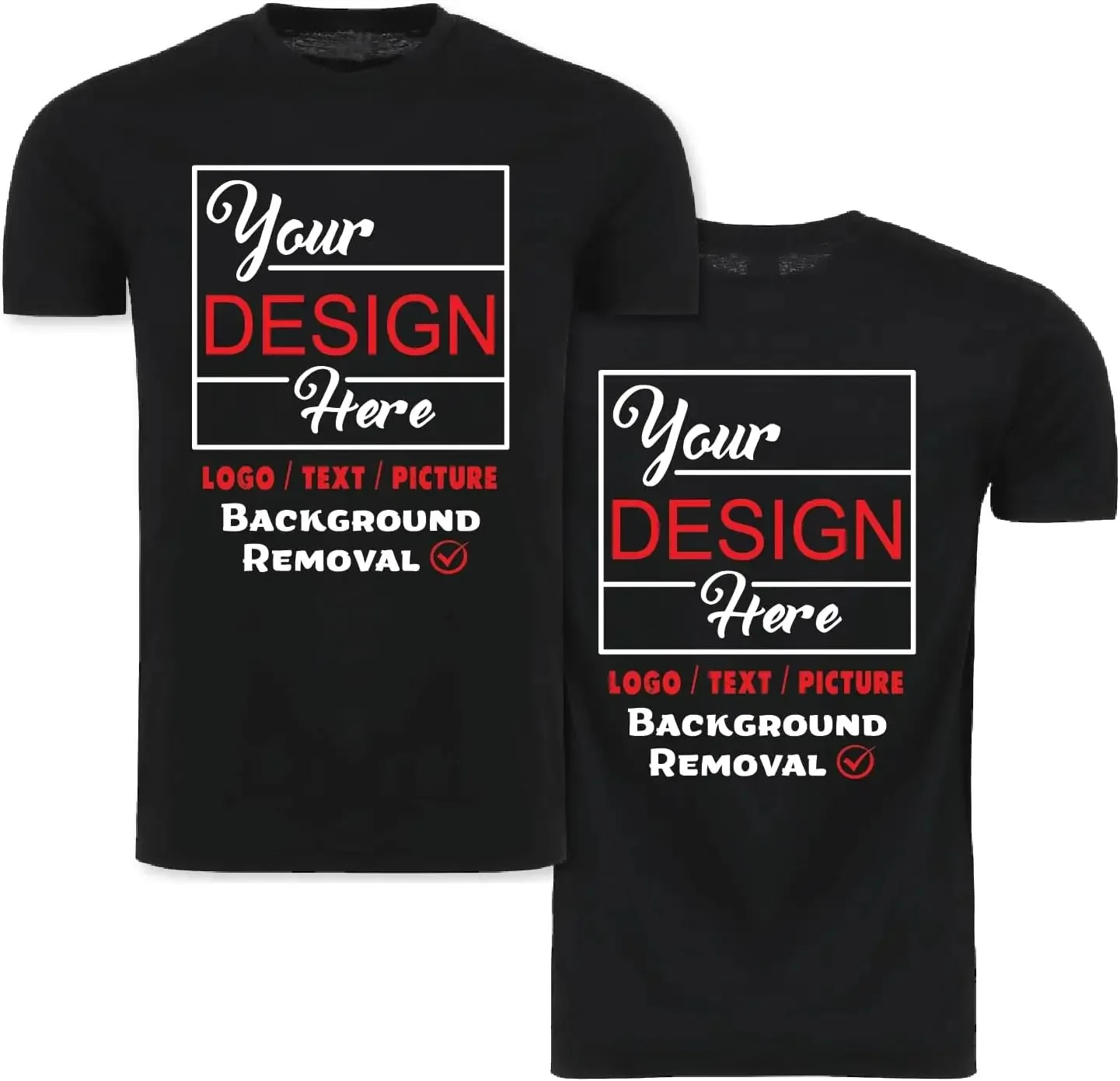 Imagen/texto personalizado para su empresa/bodas/saludios con impresión digital | Adulto unisex | Camiseta personalizada