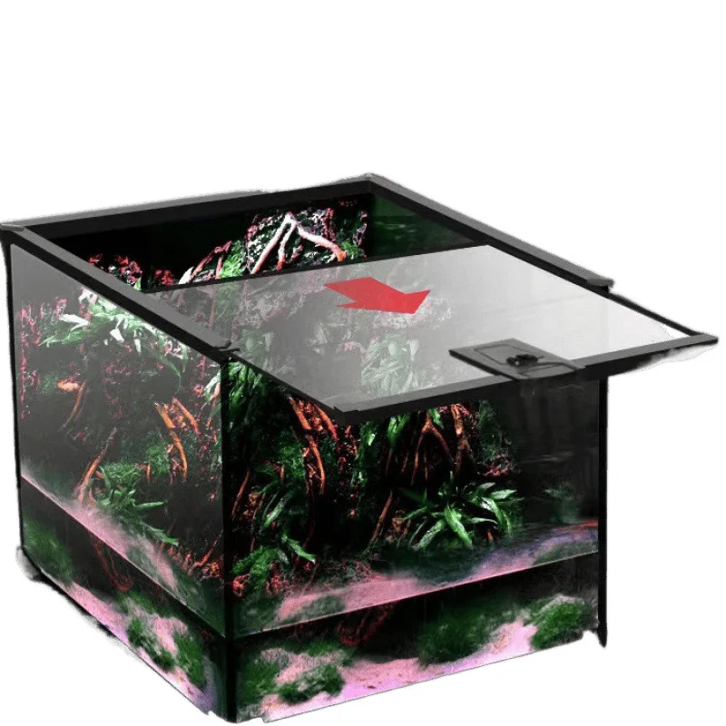 

Стеклянный резервуар для рептилий, резервуар для тропического леса, резервуар для кормления, ландшафтный резервуар для дворца, ландшафтный резервуар для домашних животных