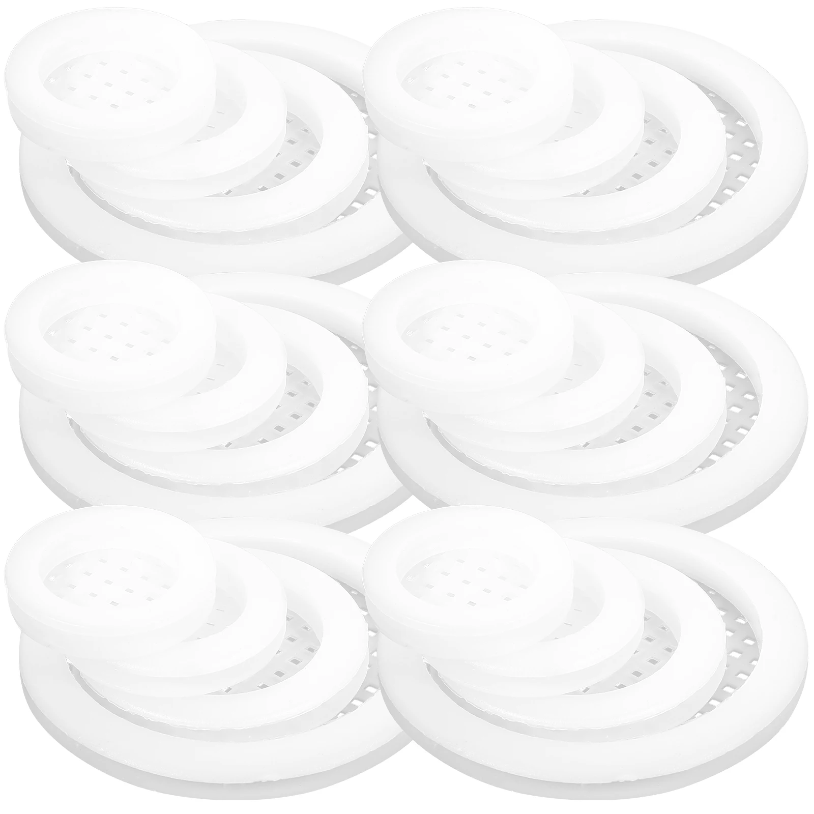 

200pcs Circular Mesh Air Vent Hole Plug for Cabinet Furniture Screw Pipe End Cap PP Plastic Heat Round Ventilation