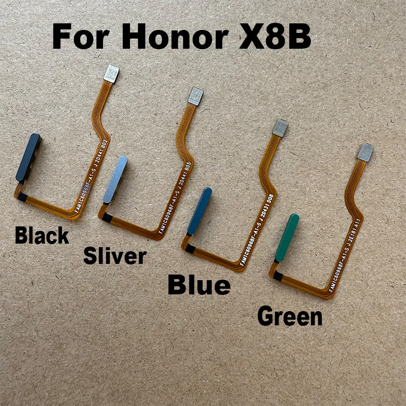 For Huawei Honor X8B Fingerprint Sensor Power Button Flex Cable Touch ID Sensor Home Buttons Smartphone Parts