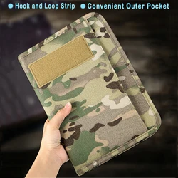 Всепогодная военная обложка для блокнота на открытом воздухе Tactical Padfolio Ring Binder с 80 листами бумаги с вкладными листами A5