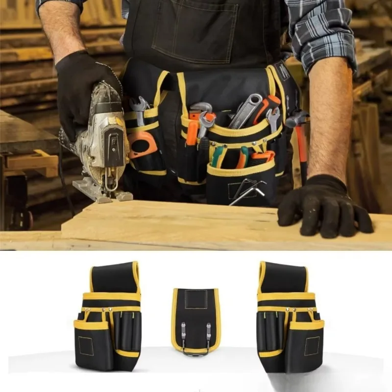 Magnetic Tool Belt with Multiple Pockets, Adjustable Heavy Duty Tool Pouch Multifunctional Repair Tool Bag for Electricians