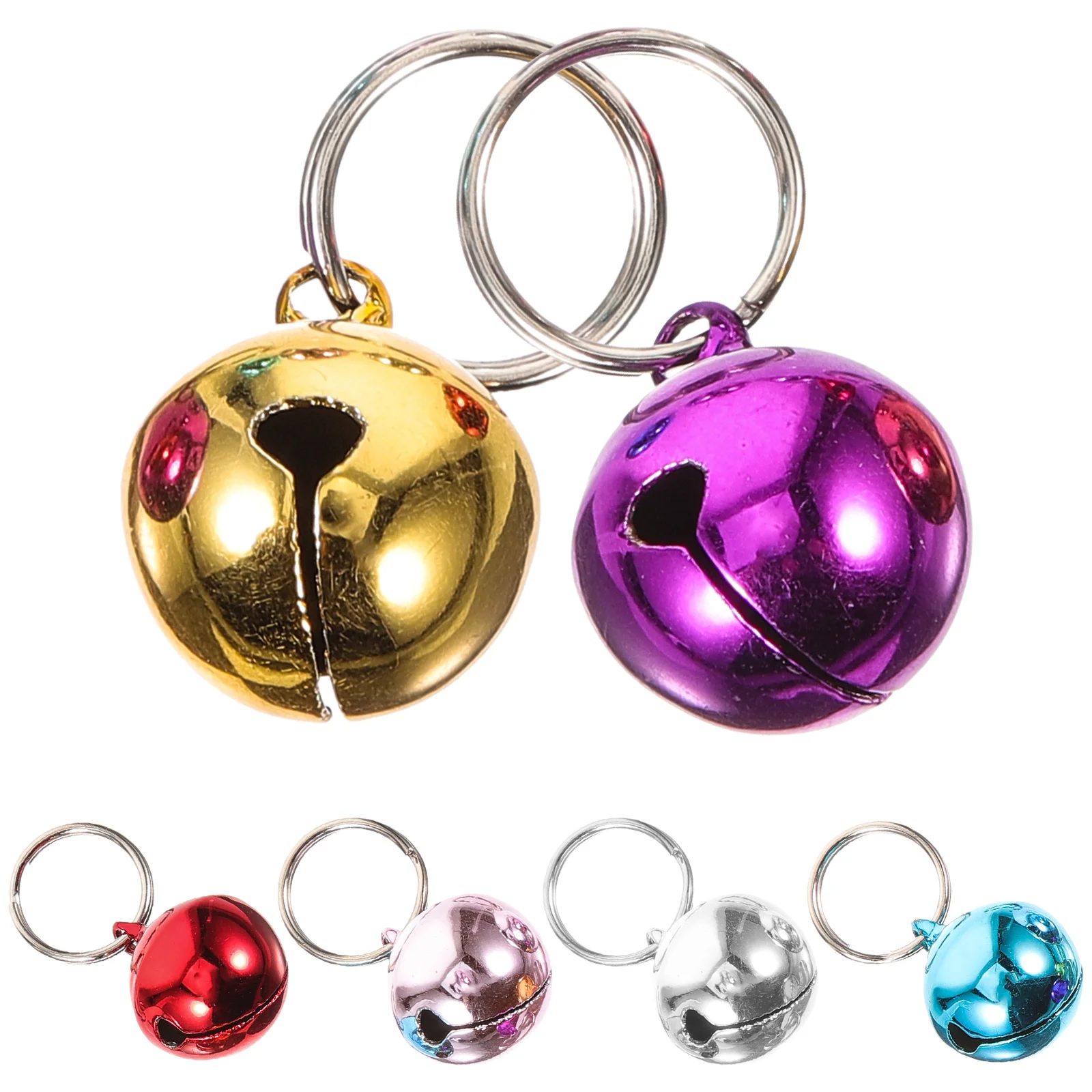 

6 Pcs Bell Accessories Vintage Cat Collar Stainless Steel Small Bells Pet Hanging Decor Dog Collar Pendant Christmas Colorful