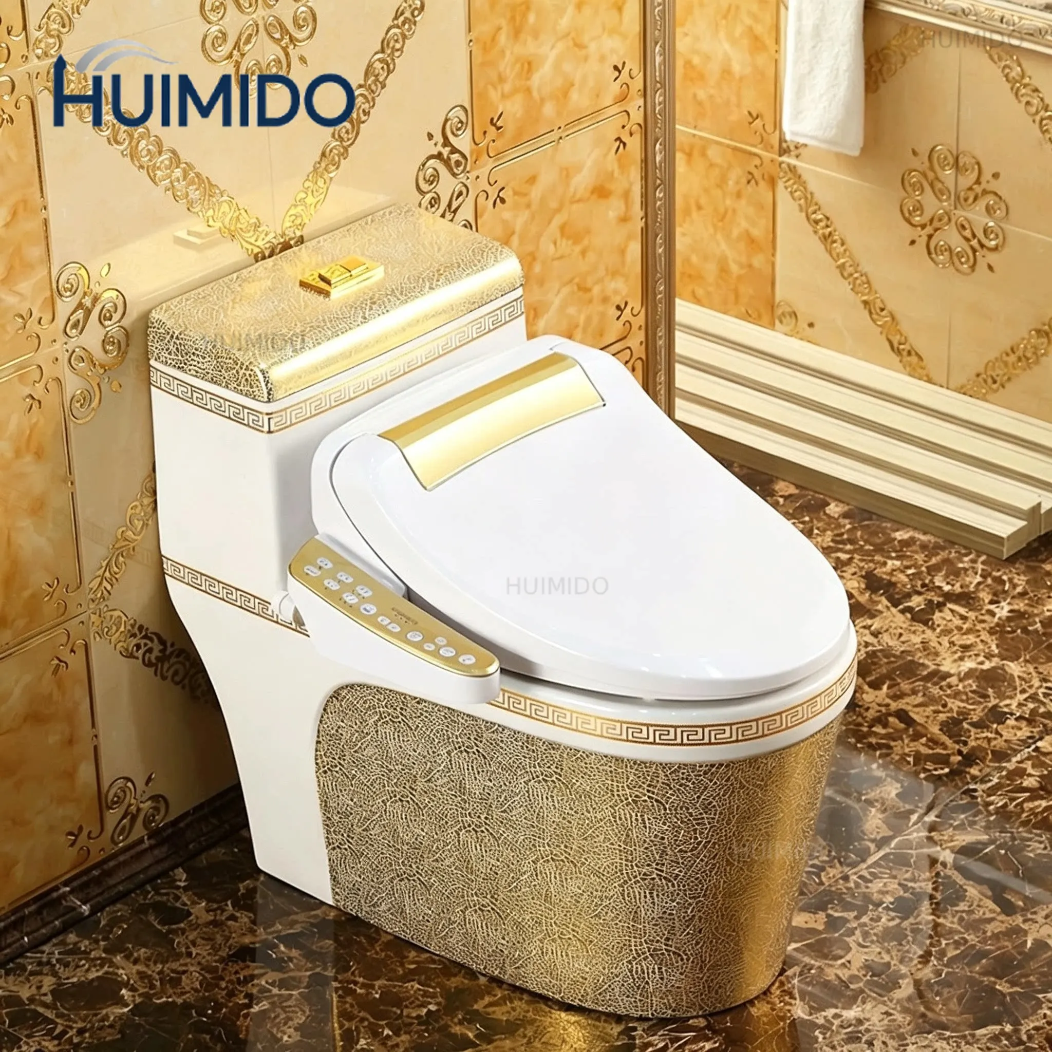 Genuine European toilet gold smart toilet cover instant toilet cover body cleaner automatic cleaning and drying
