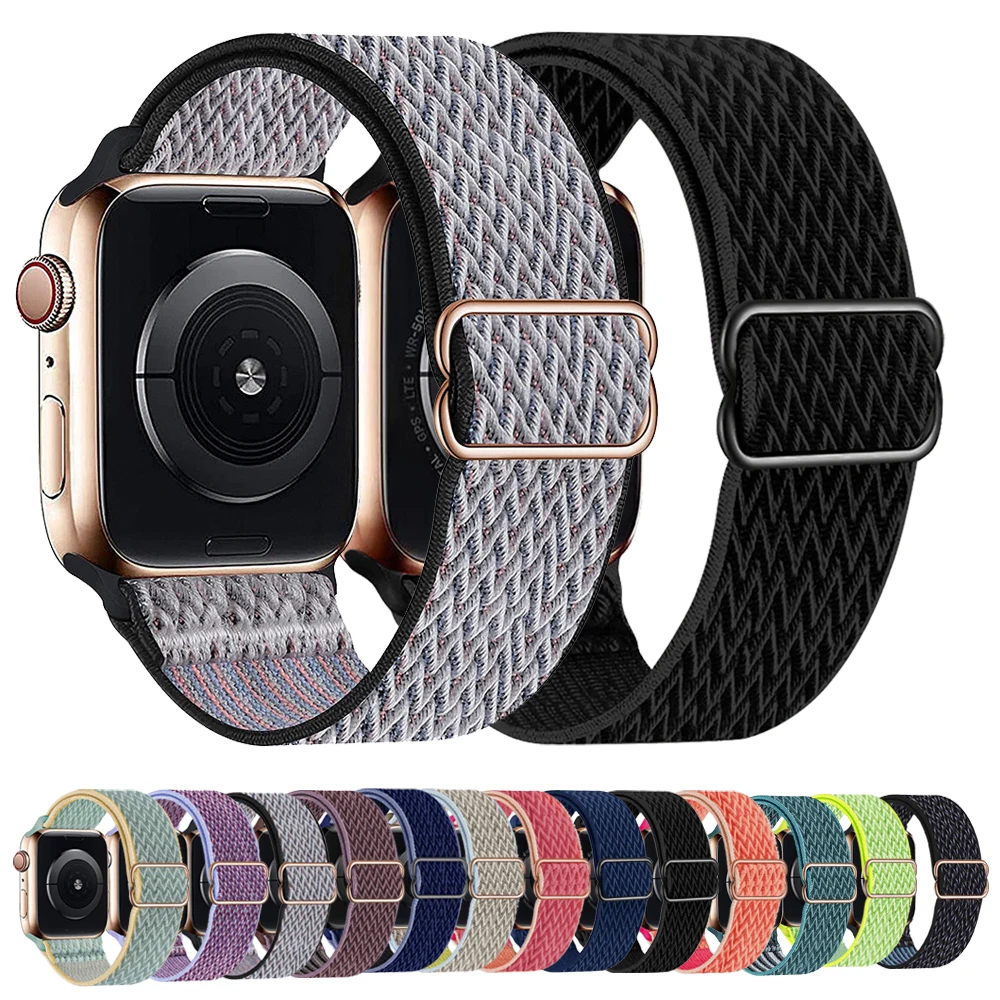 

Nylon Loop Strap For Iwatch 7 Series ultra 8 Iwo 13 Pro W26 DT100 S7 Pro T500 W27 HW22 Apple wacth 6 SE 49 45 44 42 41 40 38 mm