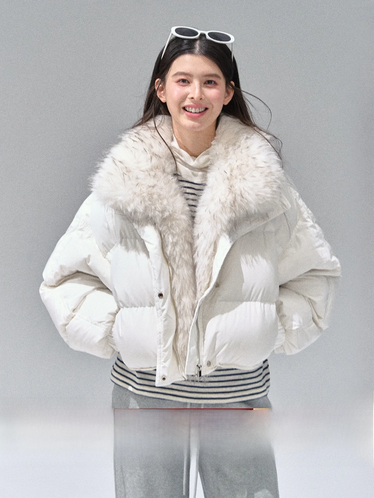 

RECOIN RC White ort Parka Sle Women's down Jaet Winter Faion Outerwear Thiened Warm Zipper Closure Coat