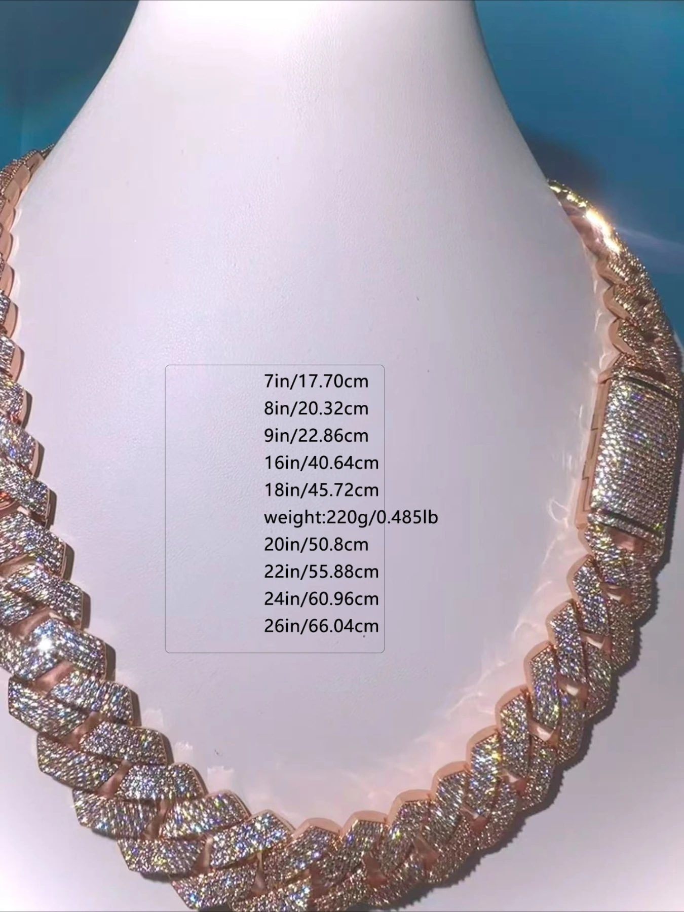 20mm 4 Rows of Classic Retro Glory Cuban Necklace, Seiko Inlay Details Full, Miami Hip Hop Mainstream Style