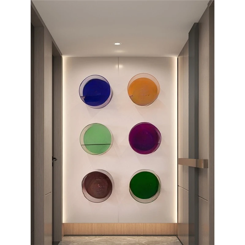 Acrylic jewelry round rack shelf display rack on the wall wall wall hanging figure display rack decoration