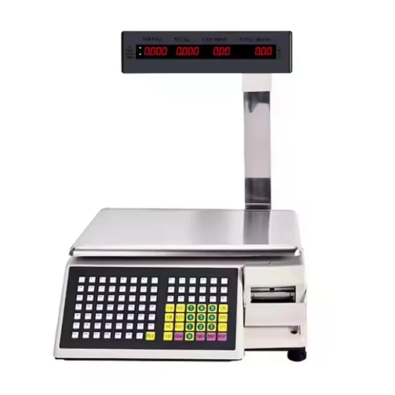 Barcode Label Print Scale Terminal for Supermarket Meat Shop Fresh Food Weighing Labeling Use view 2