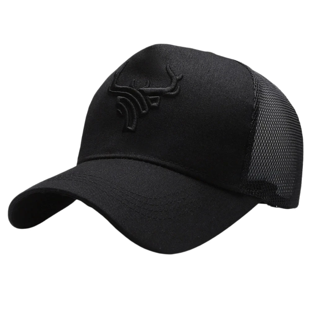 Unisex-Baseballkappen mit Tiergeweih-Stickerei, für Frühling und Sommer, für den Außenbereich, verstellbare Freizeithüte, Sonnenschutzhut – Detail 2