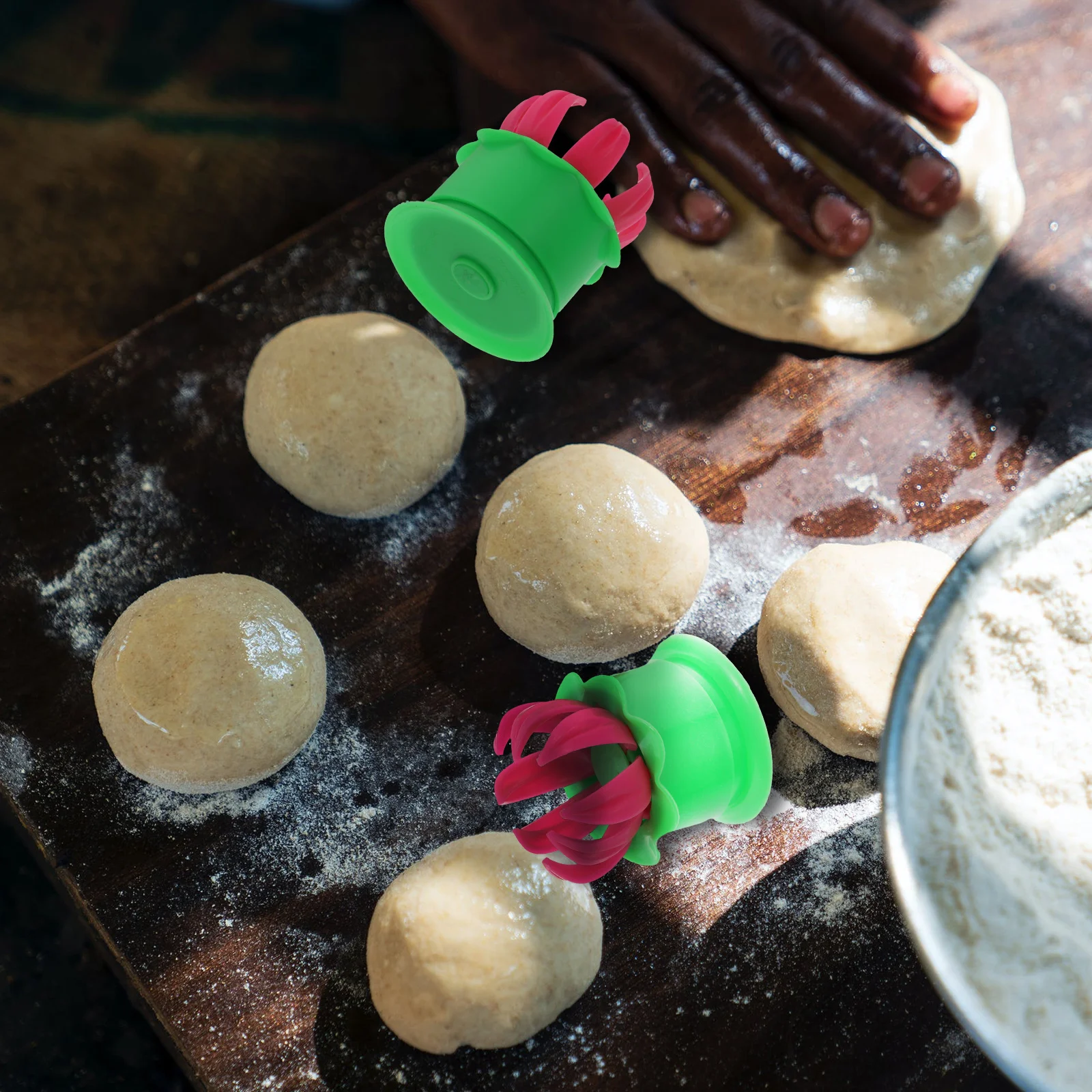 

2pcs Steam Bun Molds Plastic Kitchen Tools Reusable Dumpling Pie Making Cooking Utensils for Family Restaurant Baking