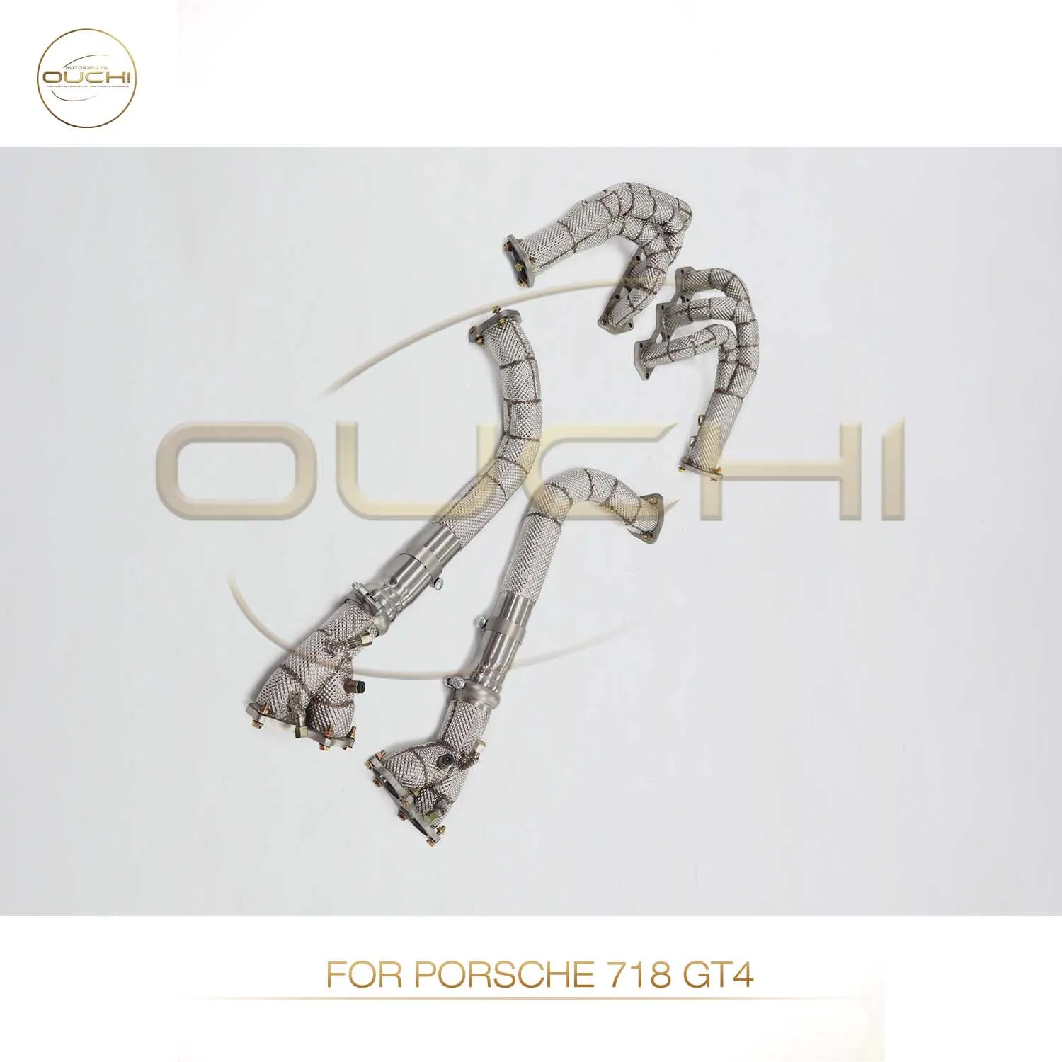 

For Porsche 718 GT4 4.0L 2019-2026 Stainless Steel Exhaust Manifold Header Kit with Downpipe - Performance Racing Header