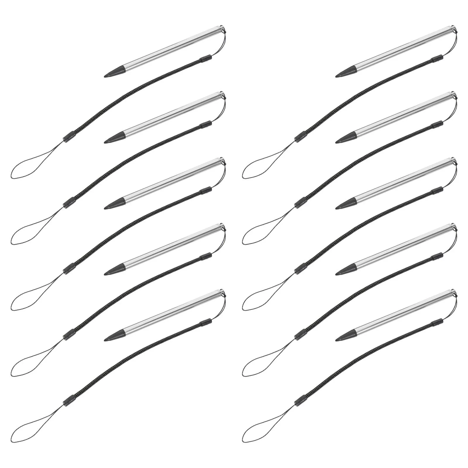 

10Pcs Resistive Touchscreen Stylus Pen Universal Resistive Stylus with Spring Coil Anti-Lost Rope for Tablet Smartphone Drawing