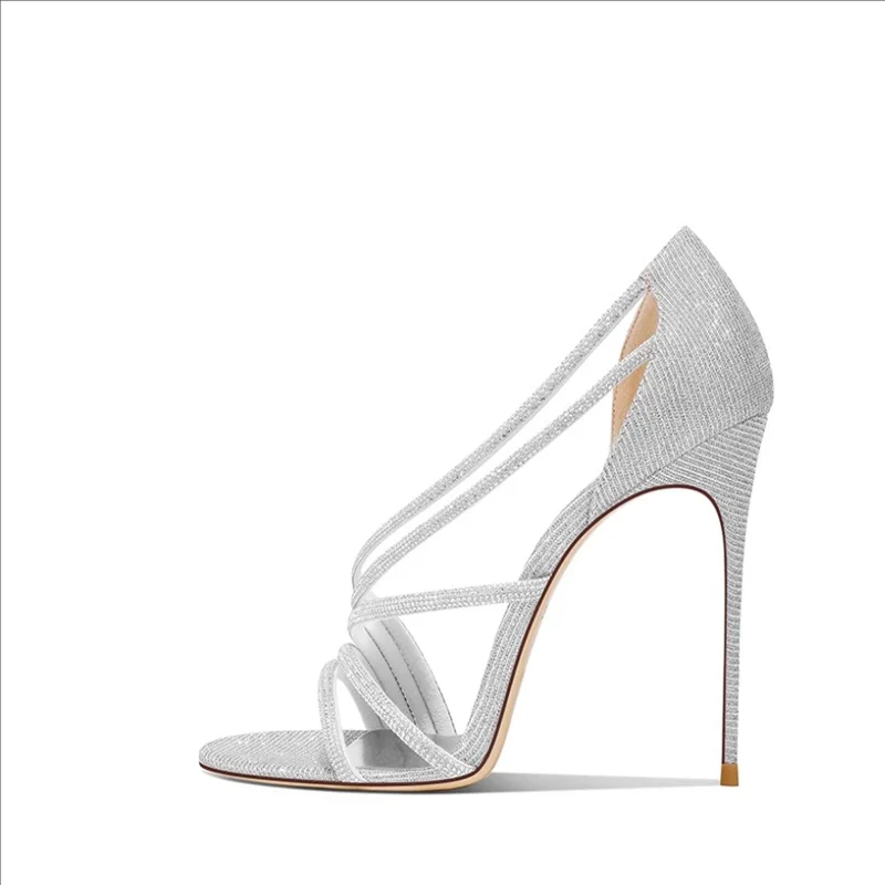 

Stiletto Diamond Women's Sandals Chic and Elegant Luxury Ladies Shoes Comfortable 6cm High Heel Sandals Glitter Wedding Sandal