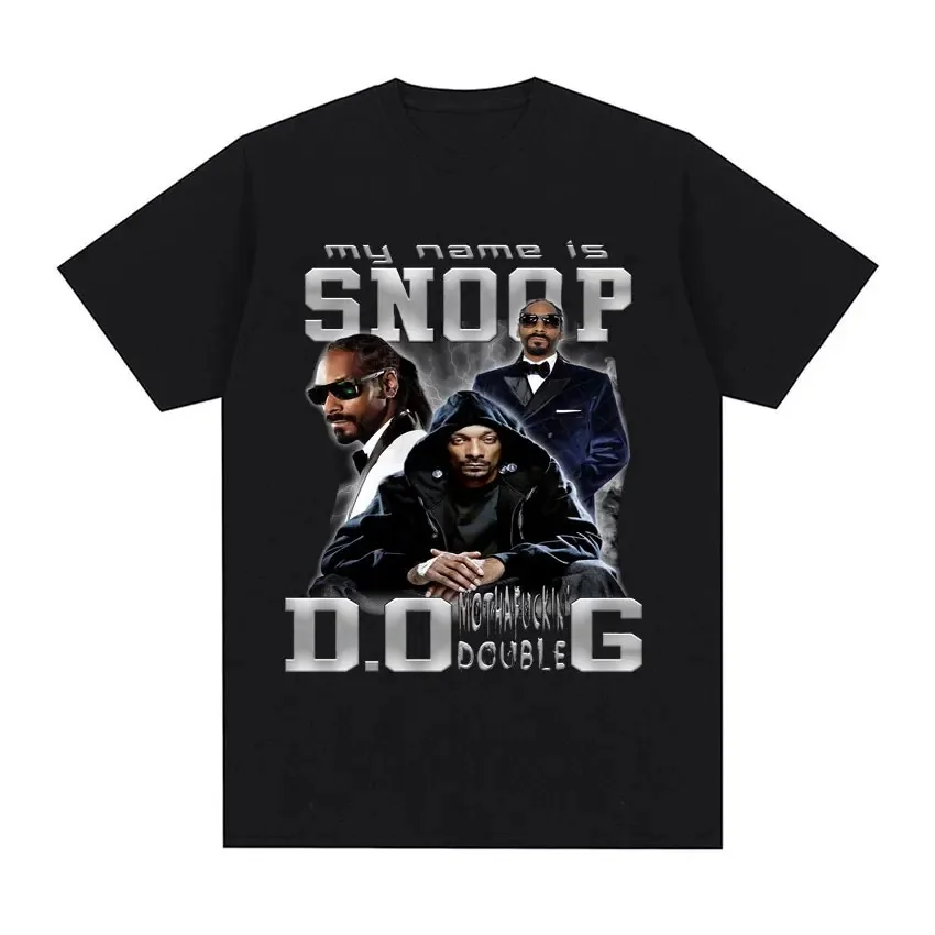 Hot Sale Rapper Snoop Dogg Graphic T Shirt Men's Hip Hop Fashion Style Funny T Shirts Summer Unisex Oversized T-shirt Streetwear