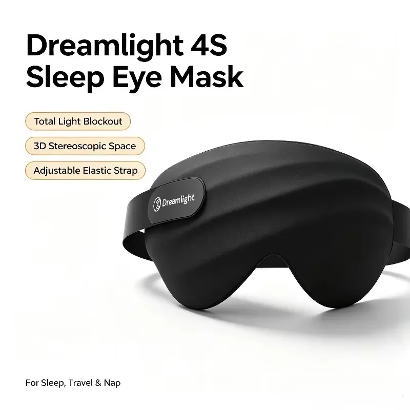 Dreamlight 4S 3D Stereoscopic Sleep Eye Mask Blackout Sleeping Aid Adjustable Eye Mask for Men Women Adults