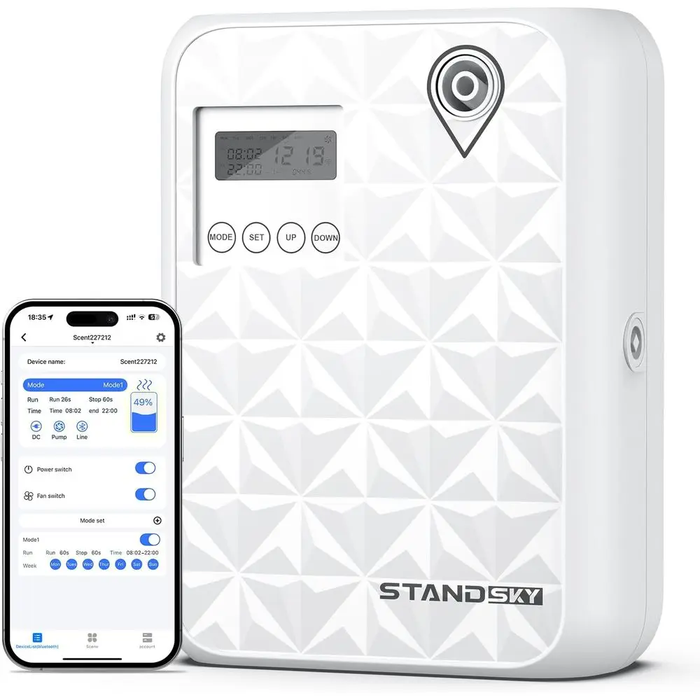 

Аромадиффузор для больших помещений (до 280 м²), объем 500 мл, для дома или больших домов, для всего дома, с функцией AI