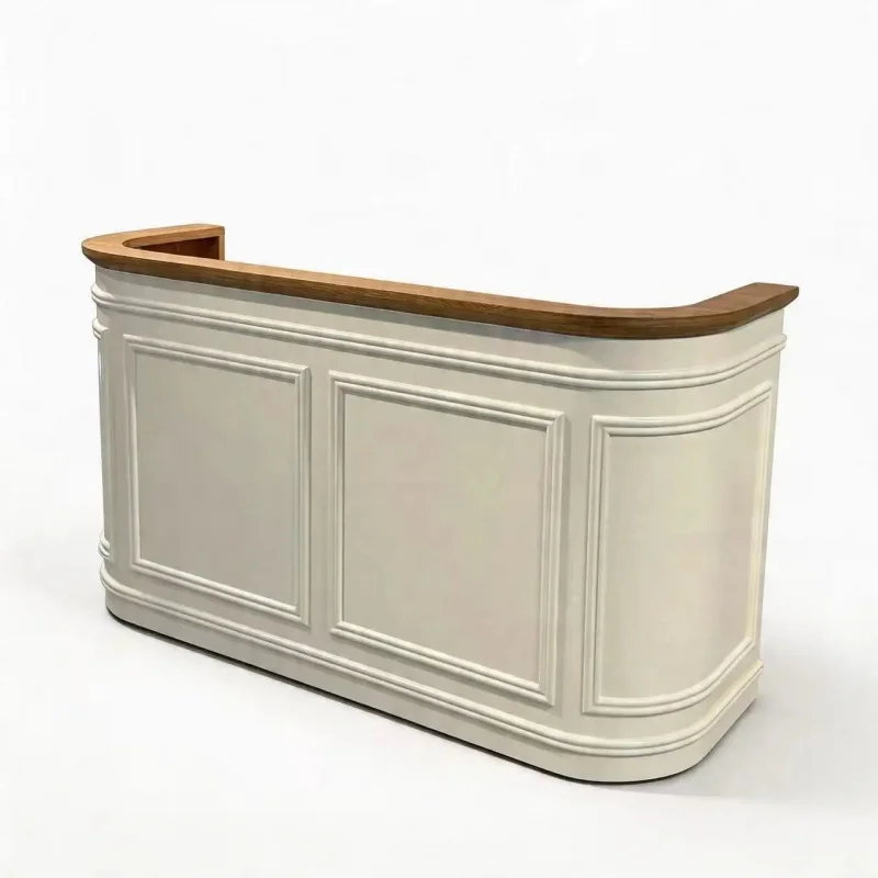 

custom.Luxury White Wood Painted Checkout Counter Shopping Mall Garment Shop