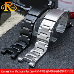 For Casio G-Shock Watch Band GST-210 GST-W300 GST-400G GST-B100 S100D/S110D/W110 Metal Strap Stainless Steel Watch band Bracelet