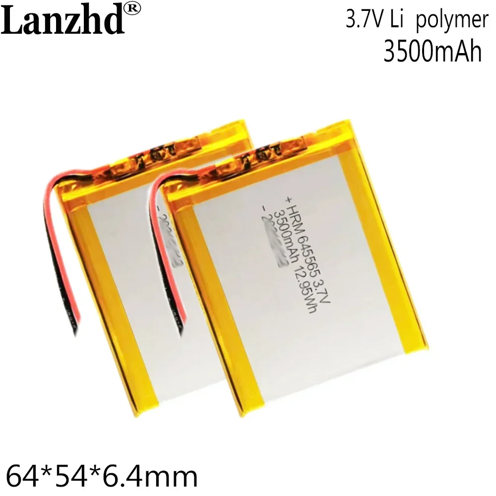 645464 Polymer Lithium Battery 3.7V 3.8V 3500mAh For wireless charging medical device 645565 Lithium battery