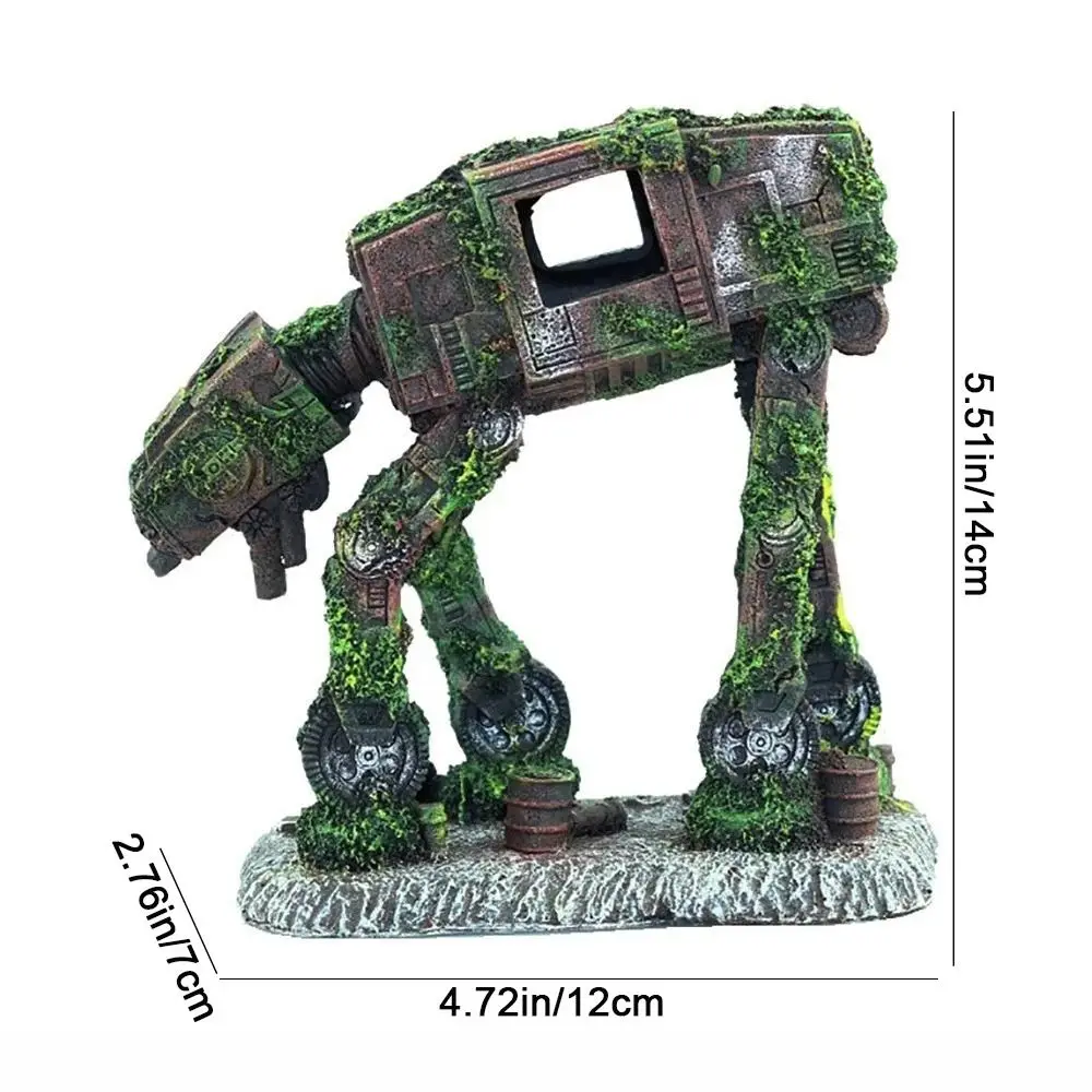 Resin Autobot Robot Dog Shape Decorations Micro-landscape Eco-friendly Robot Dog Aquarium Tank High Imitation