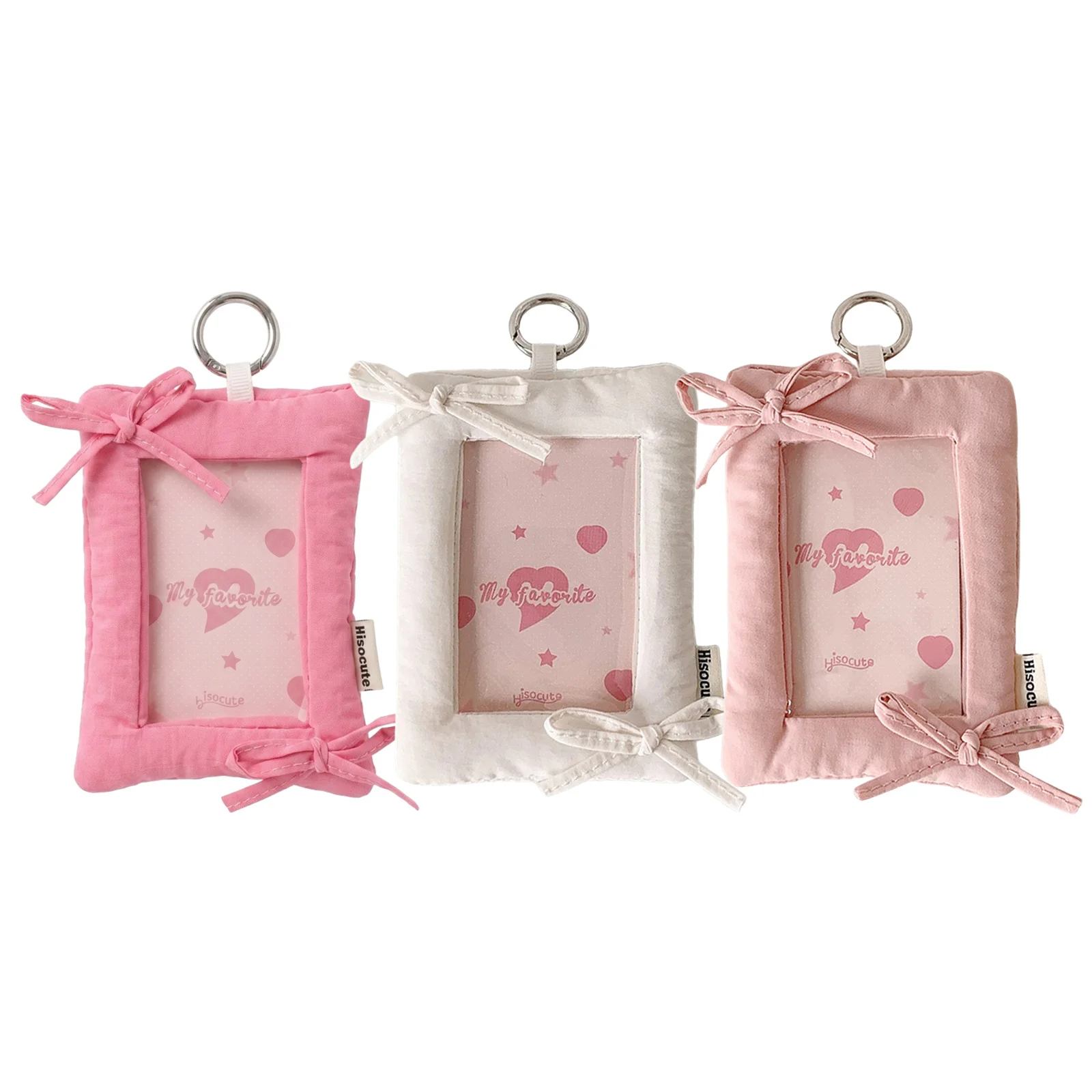 INS Style Photo Card Holder Student Card Storage Protective Cover Photocard Holder Korean Pink Card Display Cover Bag Pendant