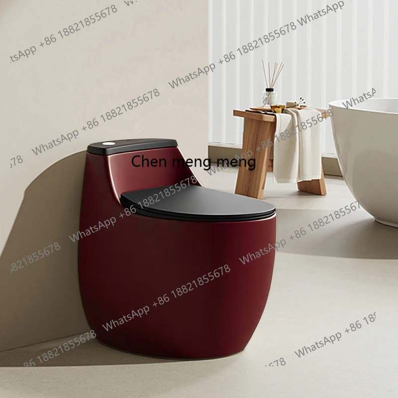 

Retro red ordinary toilet household small apartment silent toilet
